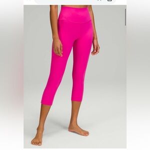 Lululemon Align High Rise Crop 21" Leggings Sonic Pink Size 2